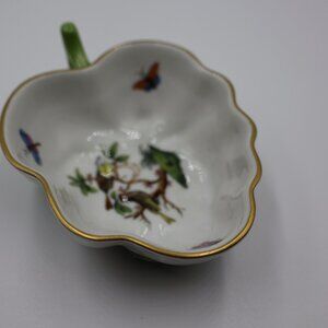 Herend Hand-Painted Small Dish or Bowl – Bird and Butterfly – Unique